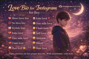 love bio for instagram for boy
