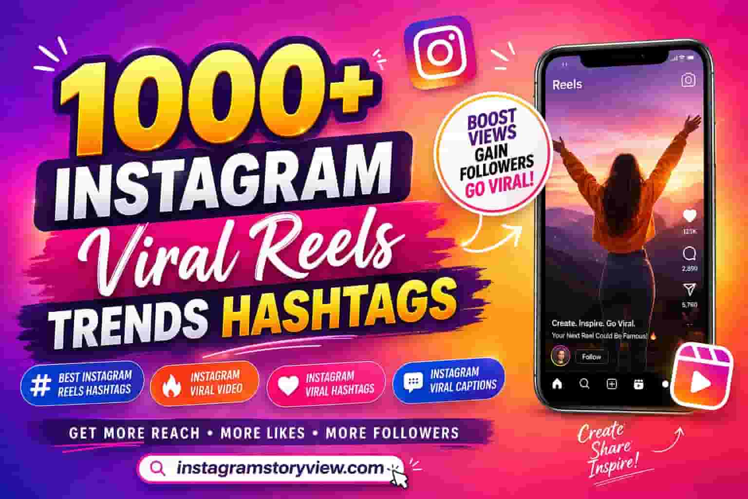 Read more about the article 1000+ instagram viral Reels trends Hashtags