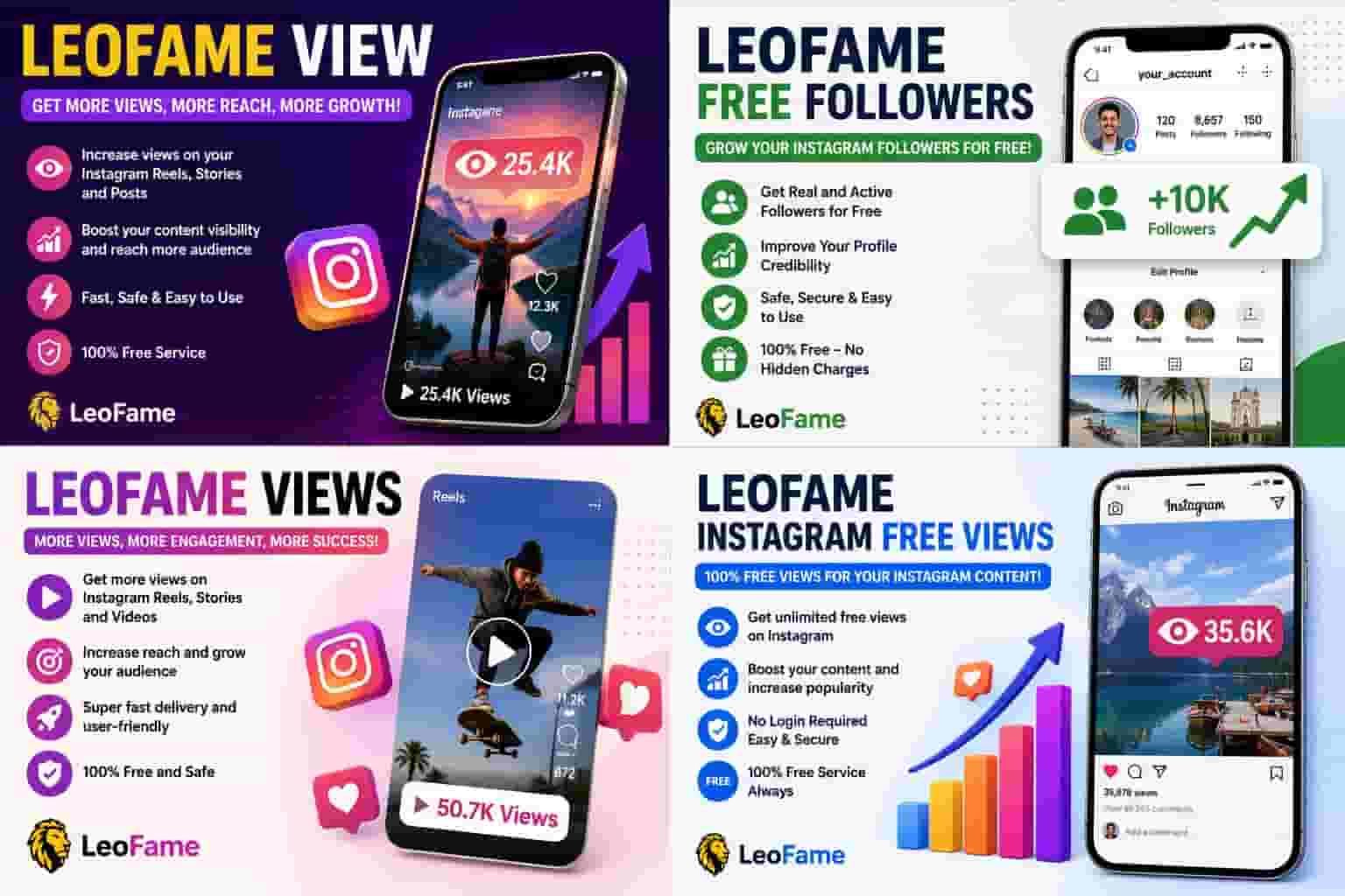 Read more about the article 100% Free Instagram Views with LeoFame 💯