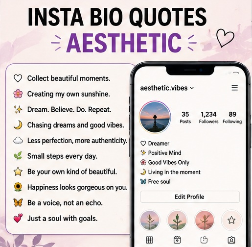 Insta Bio Quotes Aesthetic