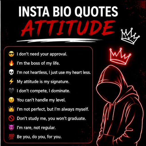 Insta Bio Quotes Attitude