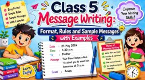 Class 5 Message Writing Format Rules and Sample Messages with Examples
