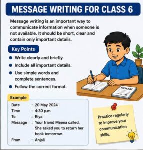 Message Writing for Class 6